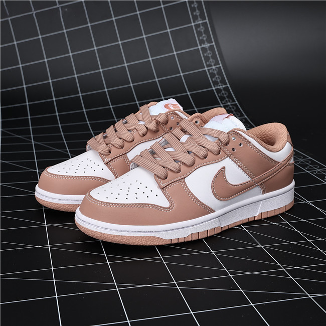 Women's Dunk Low Brown/White Shoes 264
